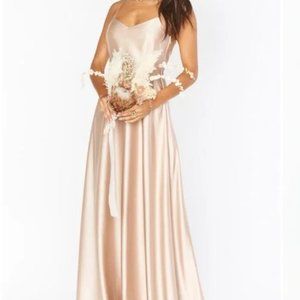 Show Me Your MuMu Faith Maxi Dress Champagne Luxe Satin Extra Large XL